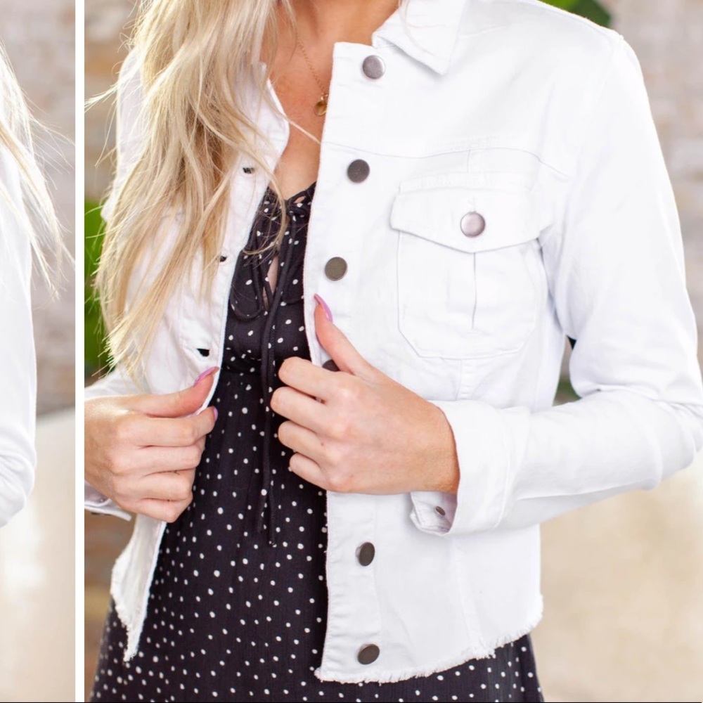White Denim Jacket - XS - KUT from the kloth